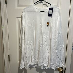 White Polo Ralph Lauren Long Sleeve T shirt